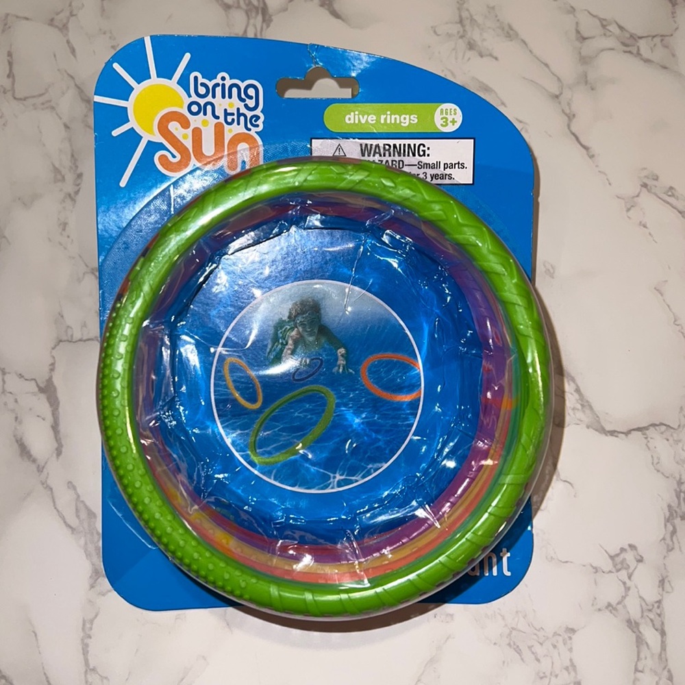 NWT Water Sun & Fun (6 Count) Multi-Color Dive Rings - Ages 3+